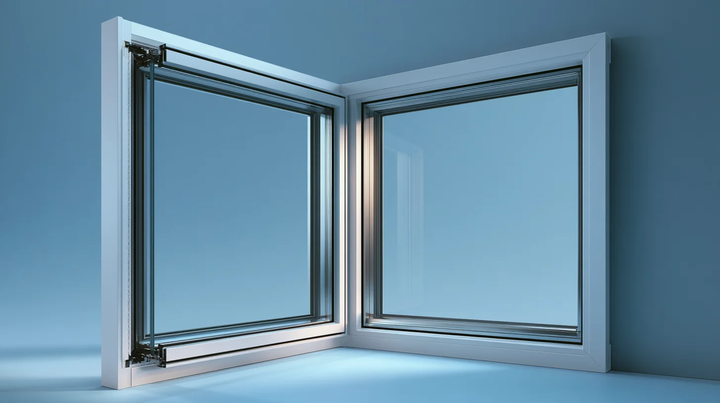 Close-up cross-section of a double pane window showing insulated glass and argon-filled space