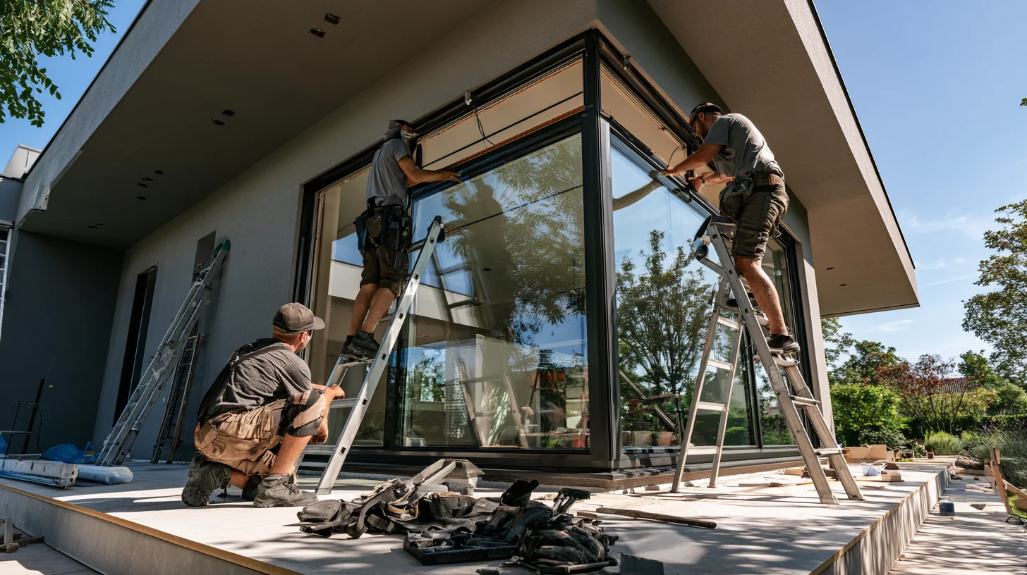 Modern Northern California home with energy-efficient double pane windows designed for hot summers